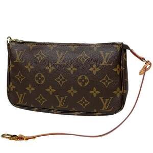 LOUIS VUITTON Brown Monogram Pochette Pouch